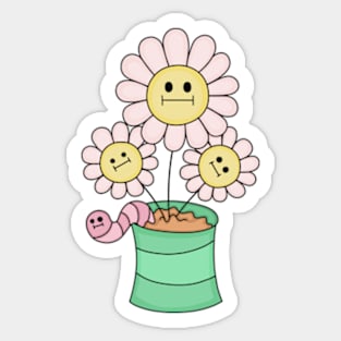 Flowers With Faces Sticker